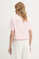 Tommy Jeans tricou din bumbac DW0DW20326 roz SS25