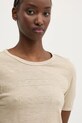 Памучна тениска Tommy Jeans бежов DW0DW20366