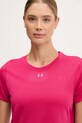 Under Armour t-shirt do biegania różowy 1389606