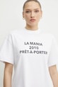 La Mania t-shirt bawełniany biały PRET.A.PORTER