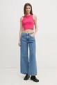Red Bull Racing x Pepe Jeans top LOGO CROP TANK RL500002 różowy SS25