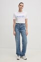 Red Bull Racing x Pepe Jeans tricou din bumbac STANDARD FIT TEE RL500004 alb SS25