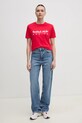 Red Bull Racing x Pepe Jeans t-shirt bawełniany STANDARD FIT TEE RL500004 czerwony SS25