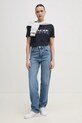 Red Bull Racing x Pepe Jeans t-shirt bawełniany STANDARD FIT TEE RL500004 granatowy SS25