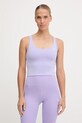 Under Armour top treningowy z elastanem fioletowy 6007656