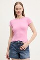 Hollister Co. tricou uni roz KI339.5043.620
