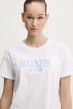 Hollister Co. t-shirt bawełniany biały KI357.5000.100