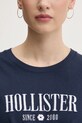 Hollister Co. t-shirt bawełniany KI357.5000.200 granatowy