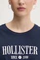 Bavlnené tričko Hollister Co. KI357.5000.200 tmavomodrá