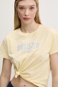 Hollister Co. tricou din bumbac galben KI357.5000.800