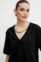 Βαμβακερό μπλουζάκι Marciano Guess CHRISSY μαύρο 5GGI03.6298A