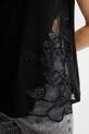 Βαμβακερό μπλουζάκι Marciano Guess NADJA 5GGI02.6298A μαύρο