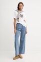 Βαμβακερό μπλουζάκι Joop! 30046236 λευκό AW25
