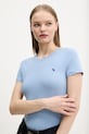 Abercrombie & Fitch tricou uni albastru KI139.5273.118
