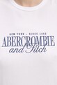 Abercrombie & Fitch pamut póló KI185.5058.100 fehér