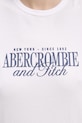 Βαμβακερό μπλουζάκι Abercrombie & Fitch KI185.5058.100 λευκό