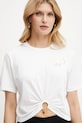 Liu Jo t-shirt bawełniany biały WA5139.JS923