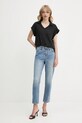 Liu Jo t-shirt bawełniany WA5167.T4853 czarny SS25