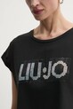 Бавовняна футболка Liu Jo VA5151.JS923 чорний