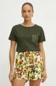 Liu Jo tricou din bumbac verde VA5152.JS923