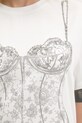 Miss Sixty tricou din amestec de mătase 6S2SJ16200 alb