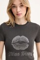 Miss Sixty tricou din amestec de mătase gri 6S1RJ23100