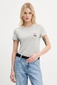 Miss Sixty t-shirt z elastanem szary 6S2SJ19500
