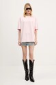 Miss Sixty tricou din bumbac 6S2SJ76100 roz AA00
