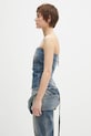 Дънкова блуза Rick Owens DRKSHDW Bustier Top DS01E3127.DWB син SS25