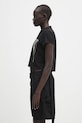 Хлопковая футболка Rick Owens DRKSHDW Cropped Small Level T DS01E3207.RNEP2 чёрный SS25