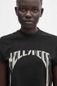 Бавовняна футболка Rick Owens DRKSHDW Cropped Small Level T чорний DS01E3207.RNEP2