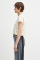 Rick Owens DRKSHDW tricou din bumbac Cropped Small Level T DS01E3207.RNNEP3 bej SS25