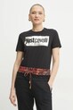 Just Cavalli t-shirt bawełniany czarny 78PAHT15.CJ500