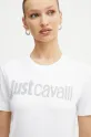 Just Cavalli t-shirt bawełniany biały 78PAHE12.CJ110