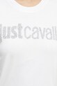 Βαμβακερό μπλουζάκι Just Cavalli 78PAHE12.CJ110 λευκό