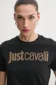 Just Cavalli t-shirt bawełniany czarny 78PAHE15.CJ110