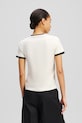 Karl Lagerfeld tricou din bumbac A2W17087 bej SS25