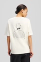 Karl Lagerfeld tricou din bumbac A2W17089 bej SS25
