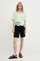 Karl Lagerfeld t-shirt bawełniany A2W17104 zielony SS25