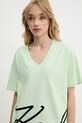 Karl Lagerfeld t-shirt bawełniany zielony A2W17104