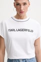 Karl Lagerfeld t-shirt bawełniany biały A2W17109