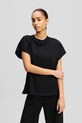 Karl Lagerfeld t-shirt bawełniany bawełna czarny A2W17060