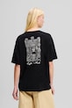 Bavlnené tričko Karl Lagerfeld A2W17088 čierna SS25