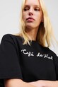 Odzież Karl Lagerfeld t-shirt bawełniany A2W17088 czarny