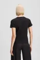Βαμβακερό μπλουζάκι Karl Lagerfeld A2W17103 μαύρο SS25