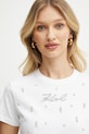 Karl Lagerfeld t-shirt bawełniany biały A2W17120