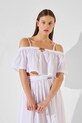 Karl Lagerfeld top bawełniany bawełna biały A2W46042