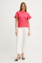 Karl Lagerfeld t-shirt bawełniany A2W17063 różowy SS25