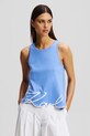 Karl Lagerfeld top bawełniany bawełna niebieski A2W17066