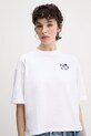 Kaotiko tricou din bumbac alb AQ056.01S.M002